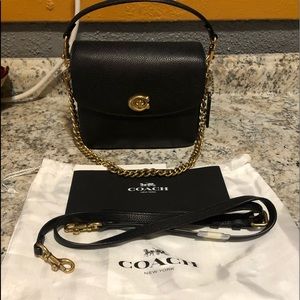Black Coach Pebble Grain Leather bag